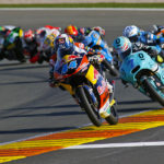 Miguel Oliveira leading the pack. Round of the Moto3 World Championship